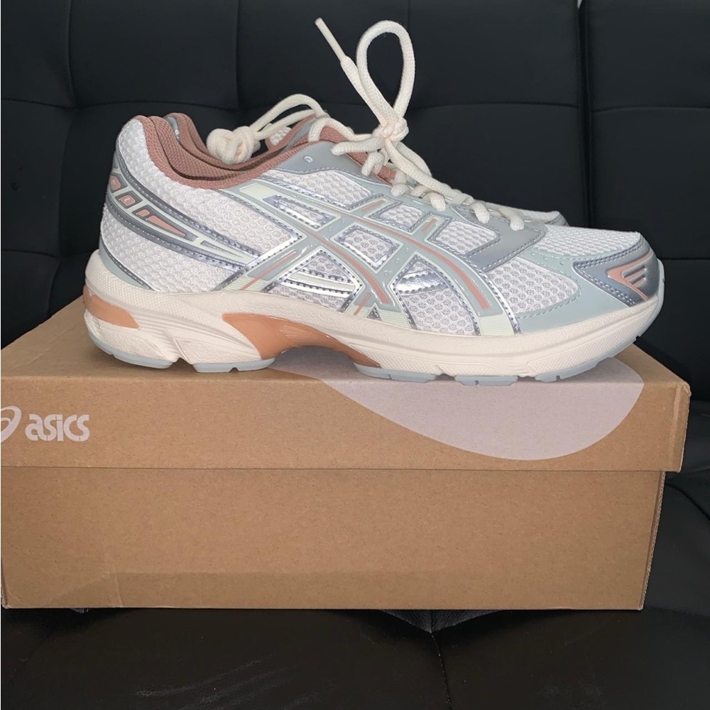 ASICS Women's White and Coral Sneakers
